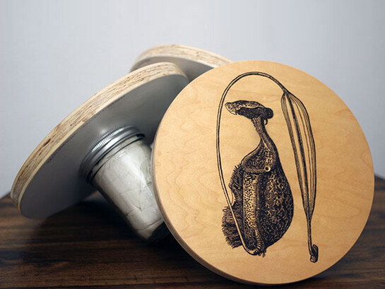 Jeffrey Grauel, B.A.D. Boys, Pheromones, t-shirts, maple plywood & mason jars