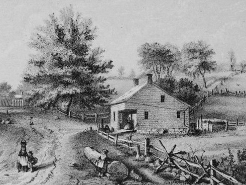 Battle Pass, también conocido como Flatbush Pass, en el actual Prospect Park. Aquí el general Sullivan y sus tropas fueron flanqueados por los británicos