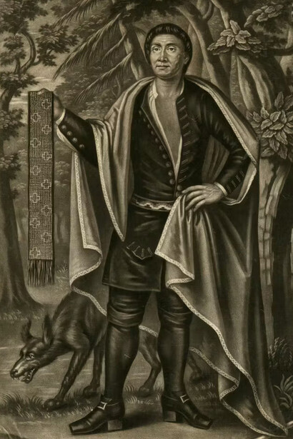 John Simnon, Tee Yee Ho Ga Row, emperor of the six nations, ca. 1750. Courtesy of the New-York Historical Society Gallery