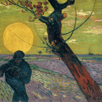 Vincent Van Gogh, Le semeur, soleil couchant, 1888, huile sur toile, 73 x 92 cm. Fondation Collection E.G. Bührle, Zurich photo SIK-ISEA, Zurich (J.-P. Kuhn)