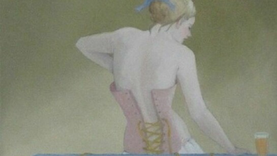 Joan Barber, "Blue Ledge," 2012, Oil on Canvas, 28 x 22 inches