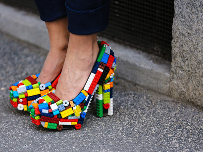 Lego heels at the Milan Fashion Week