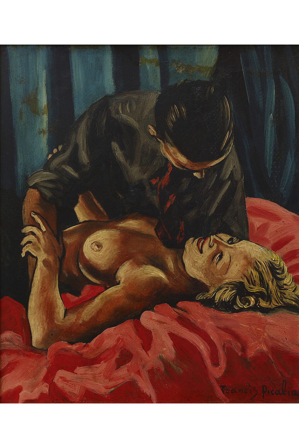Francis Picabia L'Etreinte, c. 1940-44 Oil on canvas Private collection, Denmark © 2014 Artists Rights Society (ARS), New York / ADAGP, Paris 
