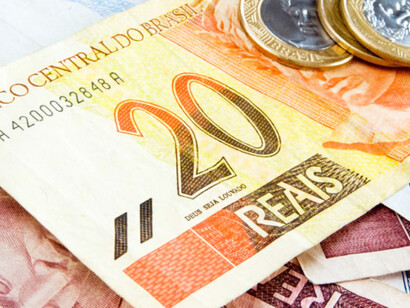 The 20 reais bill from Brazil