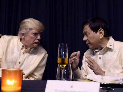 On November 12, 2017, President Rodrigo Roa Duterte offered a toast at the gala dinner hosted by the Philippines for ASEAN leaders and dialogue partners at the SMX Convention Center in Pasay City