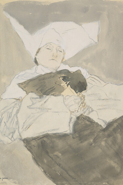 Gwen John, A nun on her deathbed (detail), about 1914 - 1918. Courtesy of National Galleries Scotland