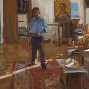 Marc Dalessio, Lockdown self-portrait, 2020. Courtesy of Grenning Gallery