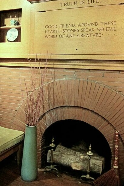 Casa-estudio de Frank Lloyd Wright en Oak Park: chimenea