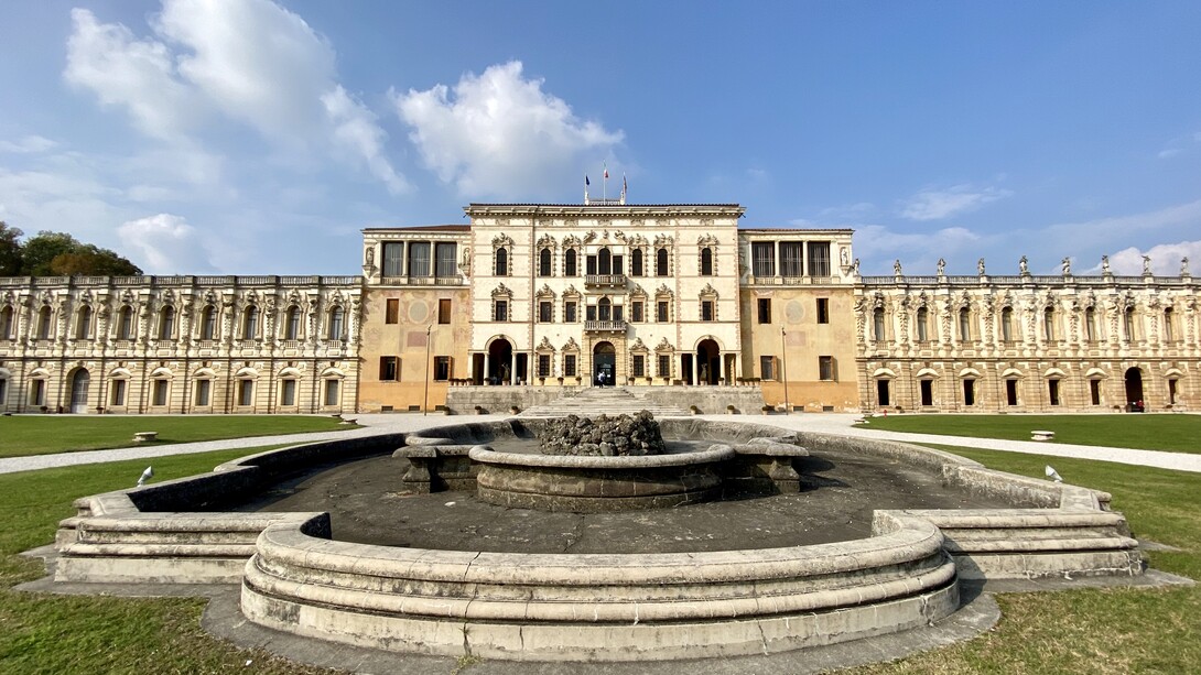 Facciata di Villa Contarini, Veneto, Italia