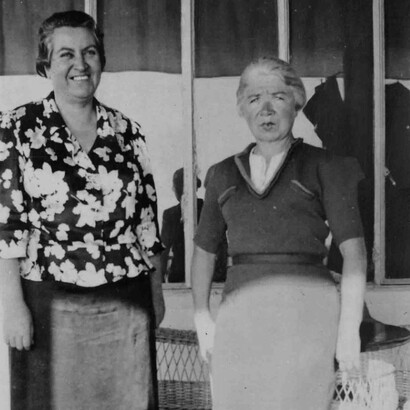 Gabriela Mistral y Alfonsina Storni en Montevideo, 1938