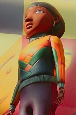 Esculturas en la exposición "Os Gemeos en la Pinacoteca", Pinacoteca del Estado de San Pablo, San Pablo, Brasil, 2020