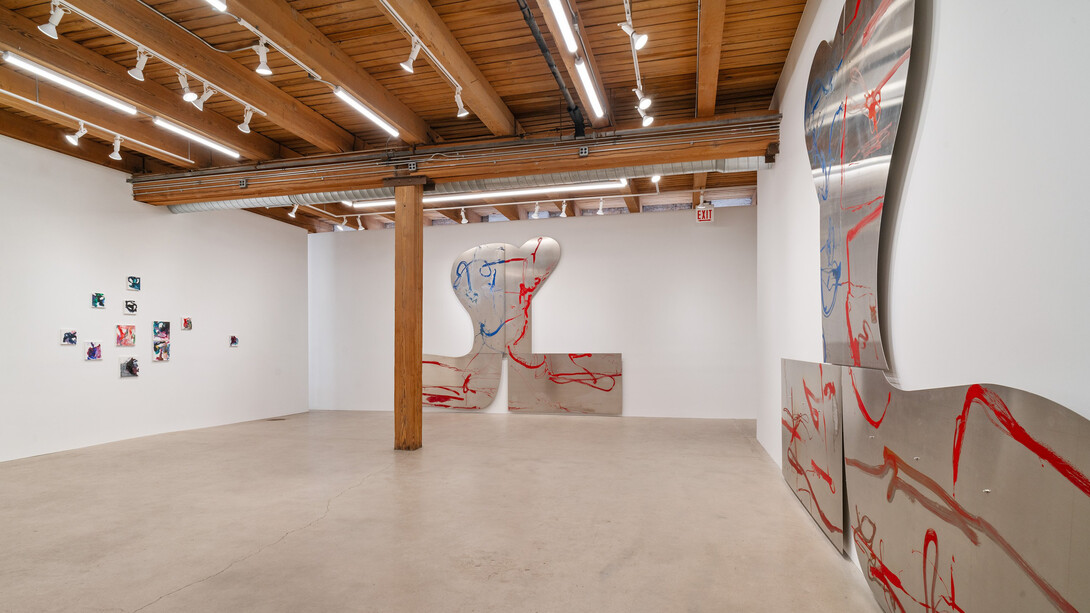 Albert Oehlen and Kim Gordon, exhibition view. Courtesy of Corbett vs. Dempsey