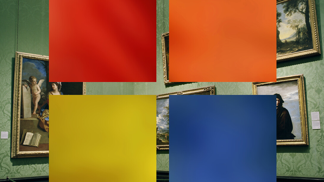 John Hilliard, Colour Palette, 2015, pigment print on Hahnemuhle paper, 114 x 139 cm, edition 1 of 3 © John Hilliard, courtesy of the artist and Galerie Max Hetzler, Berlin | Paris