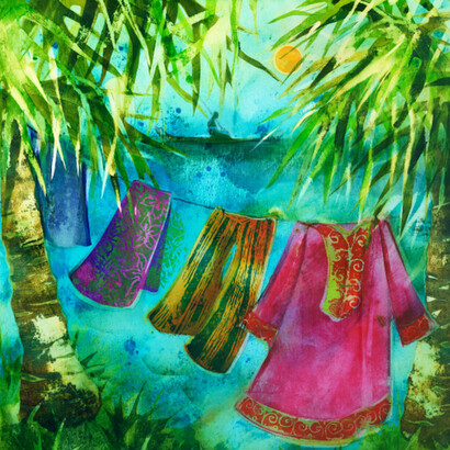 Late Afternoon (India) 23x23. Courtesy of Gallery Ffin y Parc