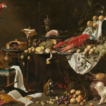 Adriaen van Utrecht, Banchetto, Natura morta, 1644, Rijksmuseum, Amsterdam, Olanda