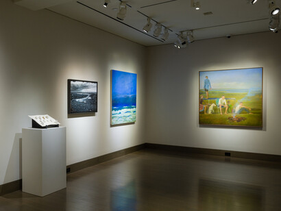 Various artists, Shorelines: views from the edge, exhibition view. Courtesy of Hirschl & Adler Galleries