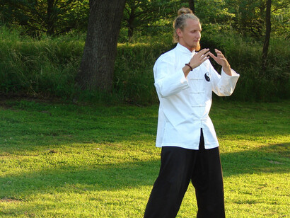 Chi kung en el parque