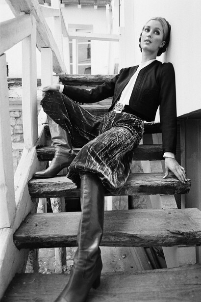 Uno de los diseños de Yves Saint Laurent en los años 70