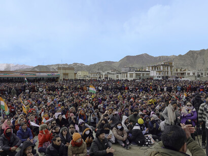 Ladakhi rally demanding 6th Schedule status, 31.1.2023 @ Karma Sonam