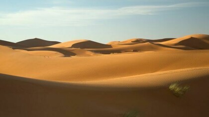 The immense desert landscape of Morocco