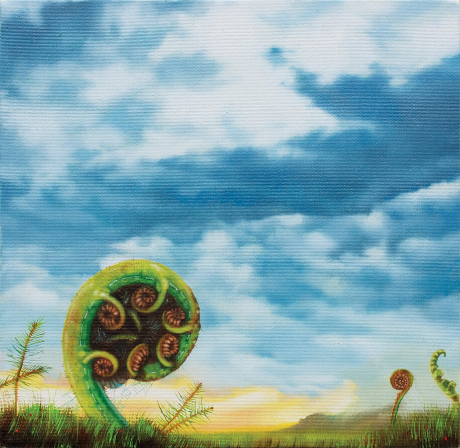 The Devil's ears (2014), olio su tela, 20x20 cm