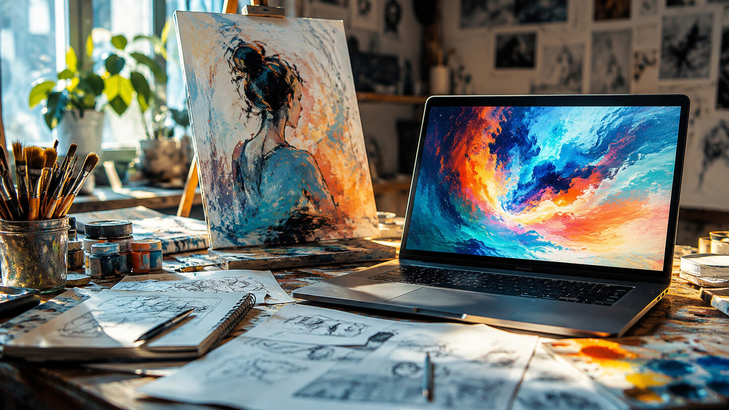 Creative Rise Drawings Is literature, music, or art created by AI