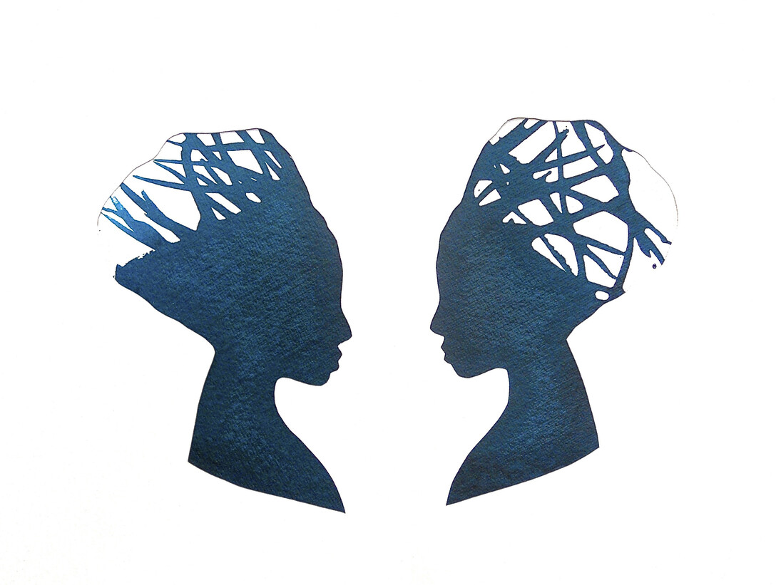Mary Evans, Mirror Image, 2013, Ink on paper
