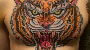 "Tiene un dibujo en el pecho: es la cara de un tigre que me recordó a Shere Khan, del Libro de la Selva...."