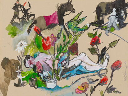 Anna Boghiguian, Die Schlacht von Magnesia nach K. Kavafis, 2024. Mit freundlicher Genehmigung des Museum Ludwig