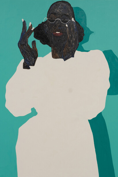 Amoako Boafo, White nail polish, 2021. Mit freundlicher Genehmigung des Unteren Belvedere