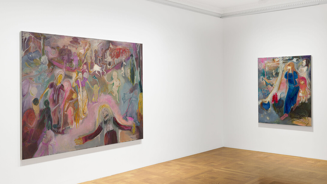 Sosa Joseph, Rain over the river, exhibition view. Courtesy of David Zwirner Gallery