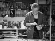 Massimo Geloso Peralta nel suo atelier a Milano