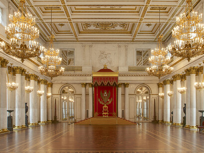 The Suite of State Rooms in the Winter Palace, Exhibition view. Courtesy of The State Hermitage Museum