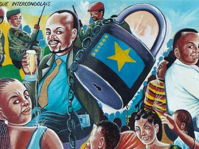 Shula, "Dialugue intercongolais", 2001, Oil on canvas, Private collection, Linz
 