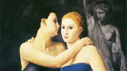 Ubaldo Oppi, Amiche, dettaglio