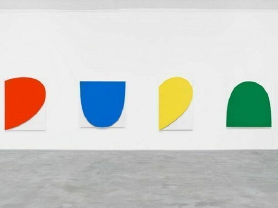 Ellsworth Kelly, Curves on White (Four Panels), 2011, Oil on canvas, four paintings, each comprised of two joined panels