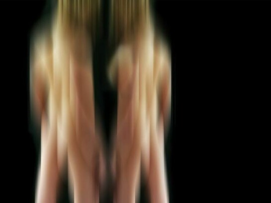 Michel Tabori, Part of the Kouros And Grace series, mixed media and resin on canvas, 18 x 24 inches