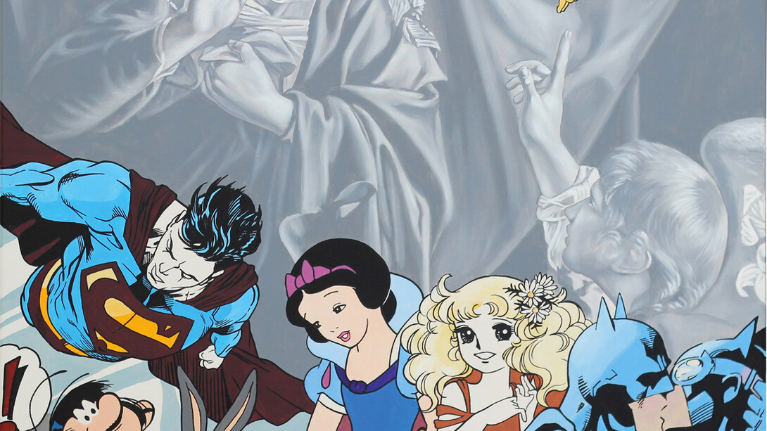 Silvio Fiorenzo, Gentileschi, 2015, acrilico su tela, 100 x 100 cm 