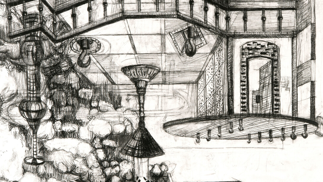 La terre s'ouvre, 2015
Pierre noire, fusain et graphite sur papier 50 x 65cm. Detail