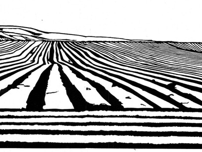 Maize Maze Linocut