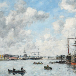 Eugène Boudin, Le bassin d'Eure au Havre, 1893. Courtesy of Georgia Museum of Art