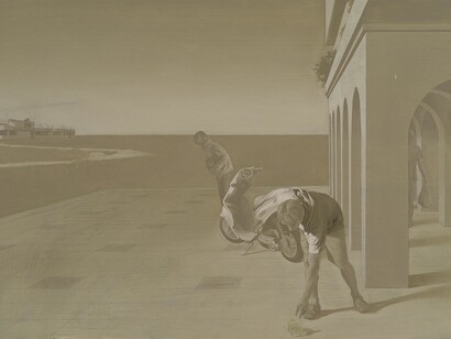 Guillaume Bresson, Sans titre, 2014, Huile sur panneau de bois, 50 x 70 cm (19 5/8 x 27 1/2 in.), Courtesy Galerie Nathalie Obadia, Paris/Bruxelles