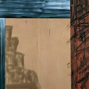 Basil Beattie, Yielding Door II, 1993, oil and wax on flax, 244 x 305 cm