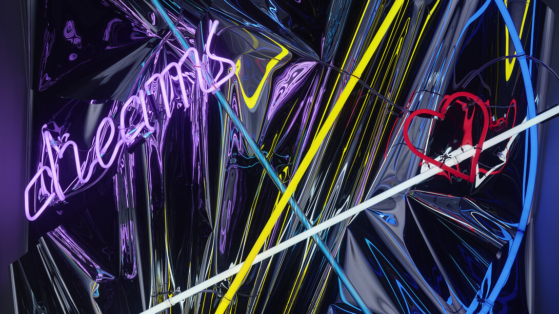 Anselm Reyle, Untitled (detail), 2024. Courtesy of Opera Gallery 