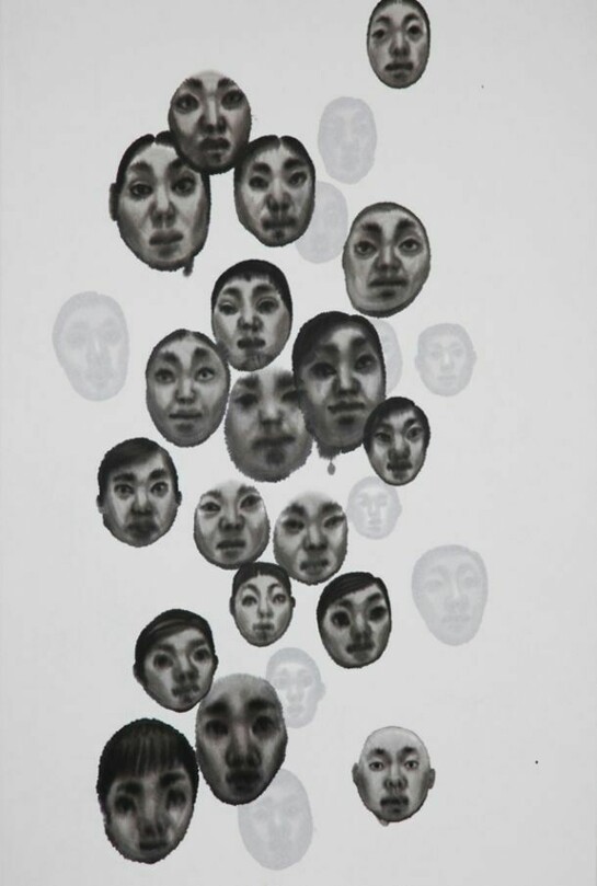 Carl Randall, Japanese Ink Diptych, 2009, Japanese Ink on Japanese paper,: 2 panels - 186 cm x 133cm each (only right panel), © Carl Randall