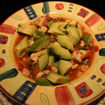 *Close Up Shrimp Ceviche Ecuadorian Style*. Photographie Alasam, 2010