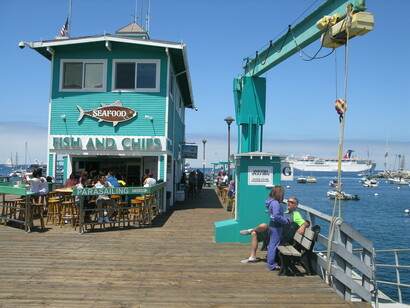 Fish and Chips sul molo di Santa Catilina, Los Angeles, USA
