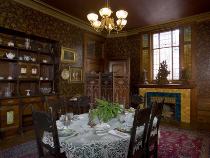 The Dining Room. Credit John Groo for The Mark Twain House & Museum