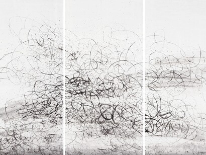 Wang Huangsheng, Moving Visions 141002, 2014, Ink on paper, 140 x 210 cm, Image courtesy the artist