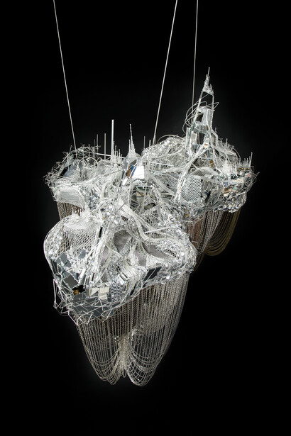 Lee Bul, Untitled (After Bruno Taut “suspended crystal island”), 2013, Mixed media, Photo: Jeon Byung-cheol, Courtesy Studio Lee Bul, Seoul and Ikon